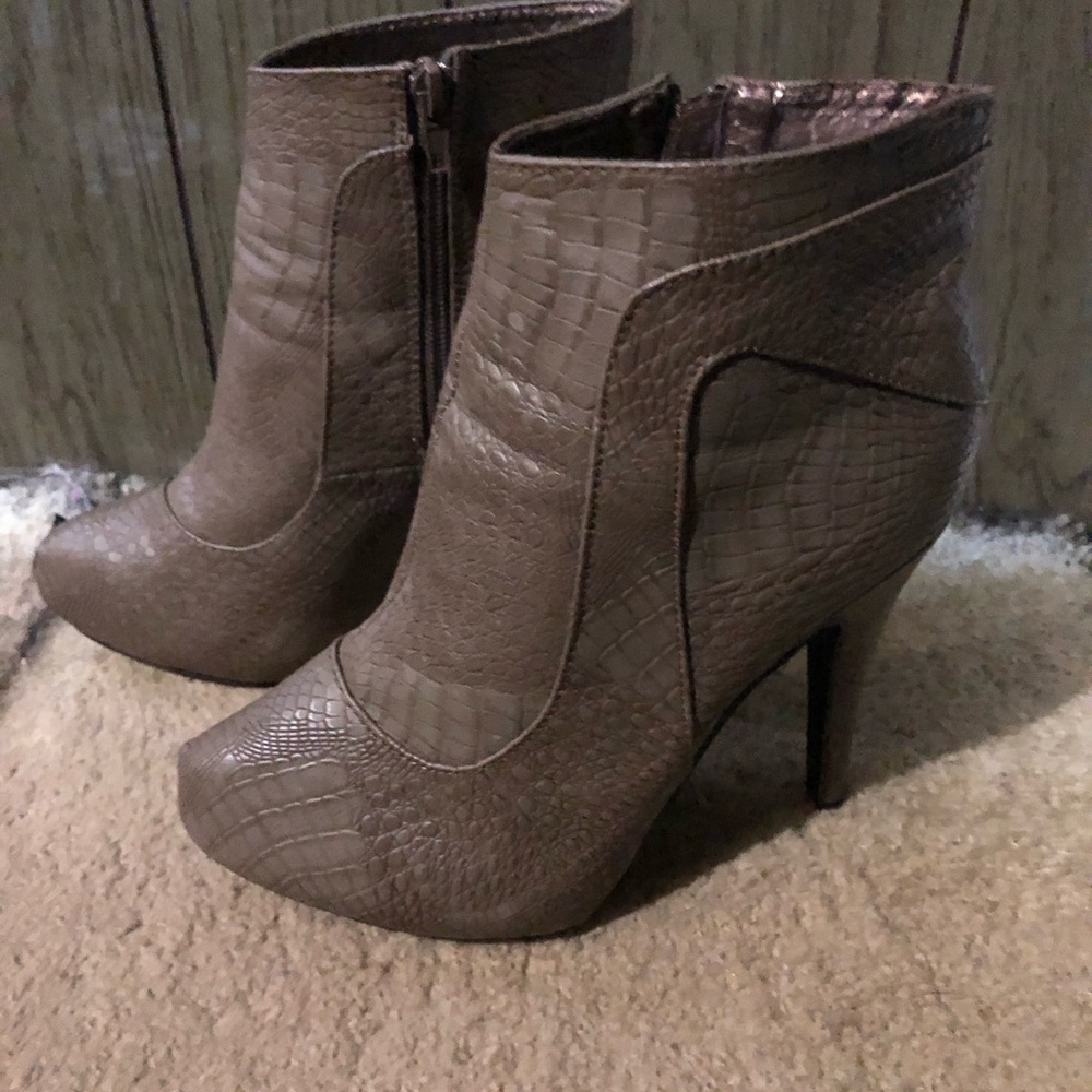 Faux Snake Skin Ankle Boots size 8